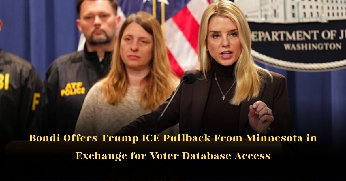 Bondi Offers Trump ICE Pullback From Minnesota in Exchange for Voter Database Access