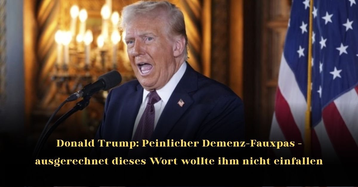 Donald Trump Peinlicher Demenz-Fauxpas - ausgerechnet dieses Wort wollte ihm nicht einfallen